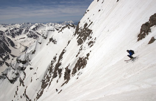 Dirk Bockelmann skiing South Maroon Peak