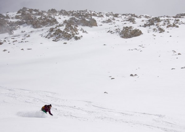 Christy finding pretty good snow.