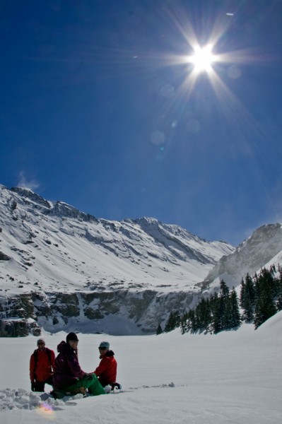 Taking a break at Willow Lake