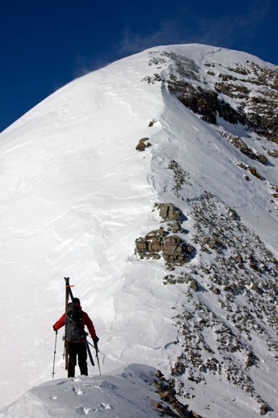 Christy Mahon near the summit of Castle Peak.