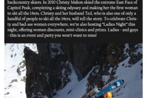 christy mahon, 1st woman to ski all 54 colorado 14ers