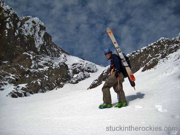 Ted Mahon, outh couloir, crestone peak