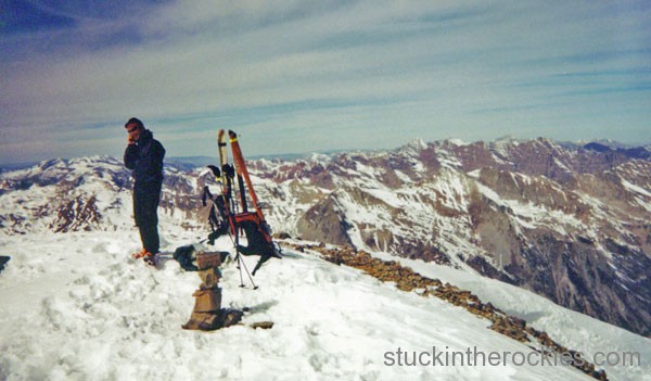 Jared Ettlinger skis Castle Peak