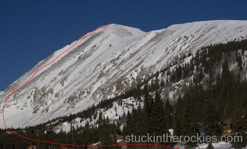 The Cristo Couloir on Quandary Peak