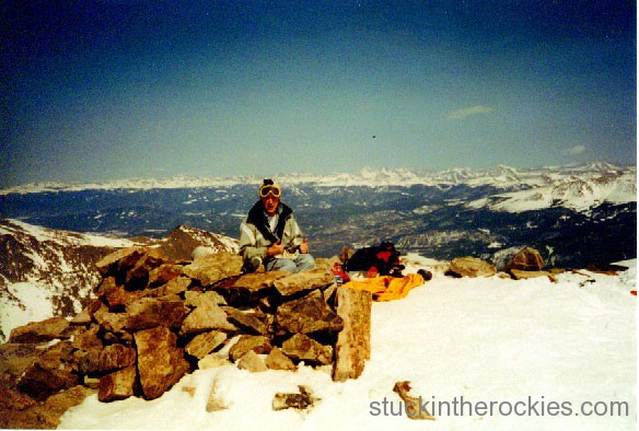 matt hannon on the summit of quandary peak