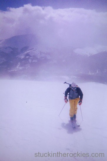 christy mahon skinning up the east ridge of quandary peak