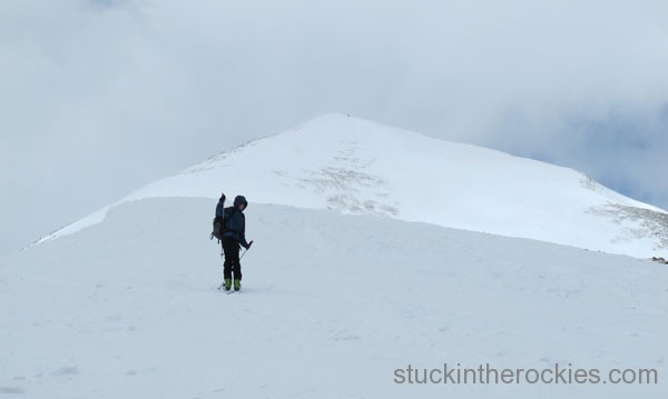 Ted Mahon high on the East Ridge of Quandary Peak.