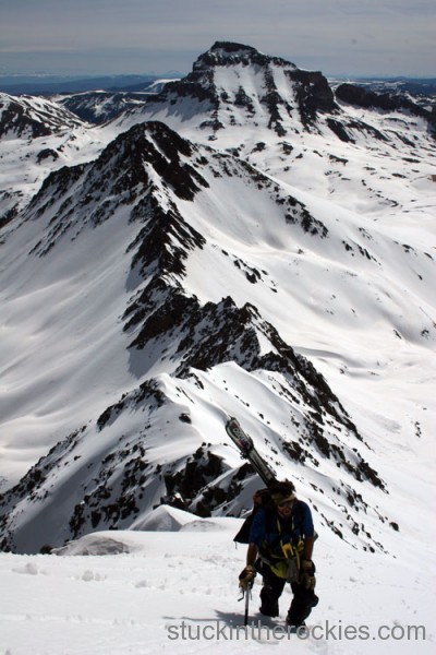ski 14ers, wetterhorn peak