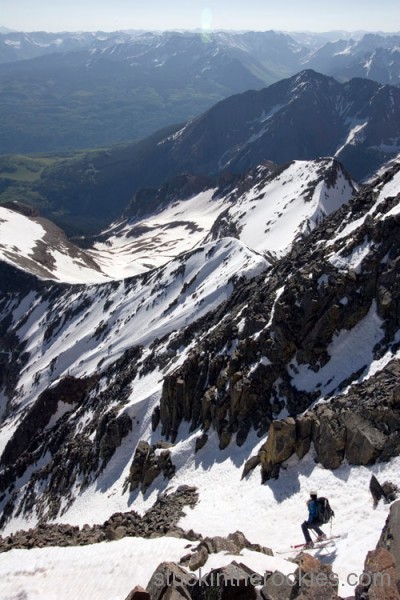 ski wilson peak, telemark 14ers