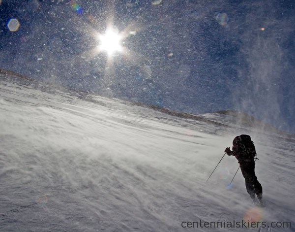 Though sunny, the winds would create a sort of sandblasting ground blizzard.