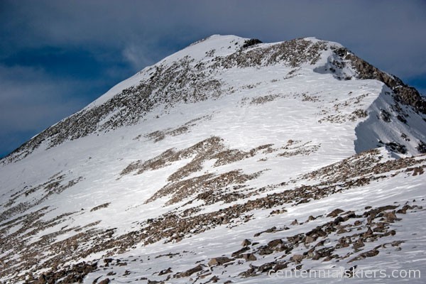 Fletcher Mountain and its wind-scoured south face.