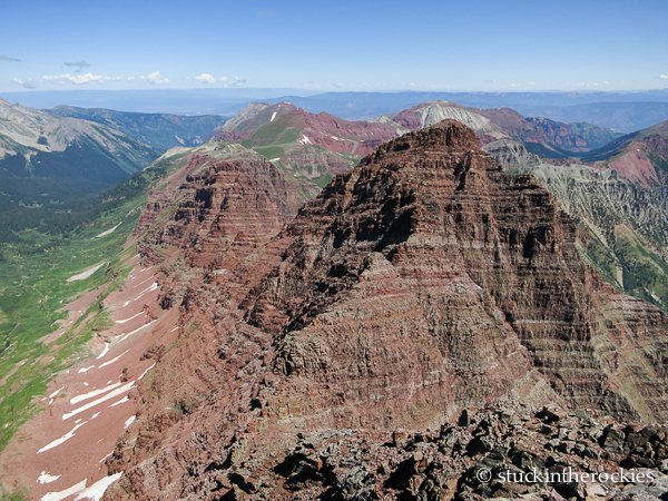 north maroon peak from south maroon peak