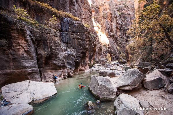 Joey Giampaolo in the Zion Narrows