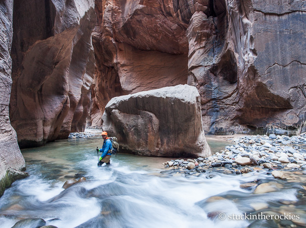 Sean Shean, in the Zion Narrows.