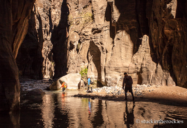 In a few instances we caught a moment in the sun to warm up. We were in the cold water for most of the day, about eight hours up to Fresh Springs and back. 