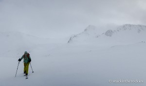 Mace Saddle, on the Mace Peak ski loop