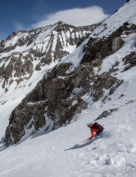 Joey Giampaolo in the Sloman Couloir