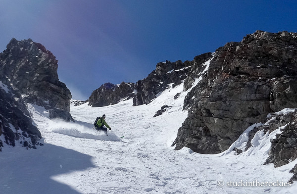 Ted Mahon skiing Mount Raoul