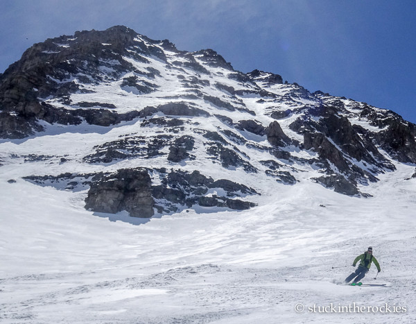 Ted Mahon below Mount Raoul