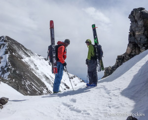 Ted and Joey near the top of Conundrum peak