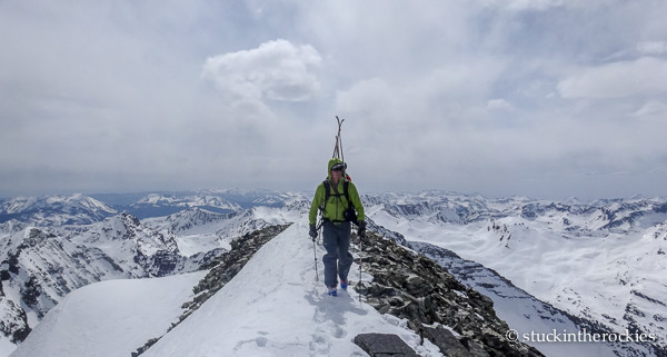 Ted Mahon on the summit of Conundrum peak