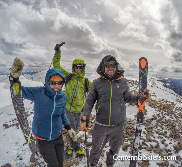 Centennial Skiers on the summit of Mount Stewart