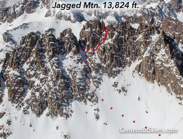 Jagged Mountain climbing route