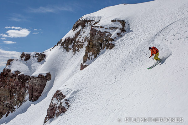 Christy Mahon skis Electric Peak
