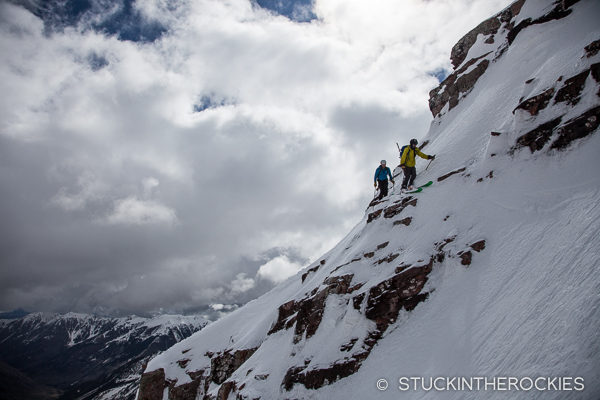 Skiing the North Face of North Maroon Peak