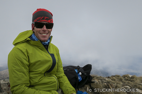Ted Mahon on the summit of Cottonwood Peak