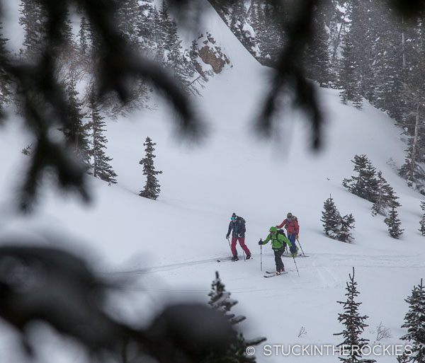 Ski touring in Pearl Basin