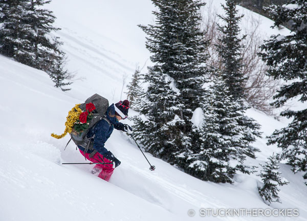 Christy Mahon backcountry skiing