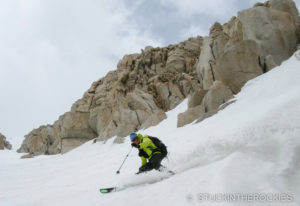 Ted Mahon skiing Mount Langley's Northeast Couloir