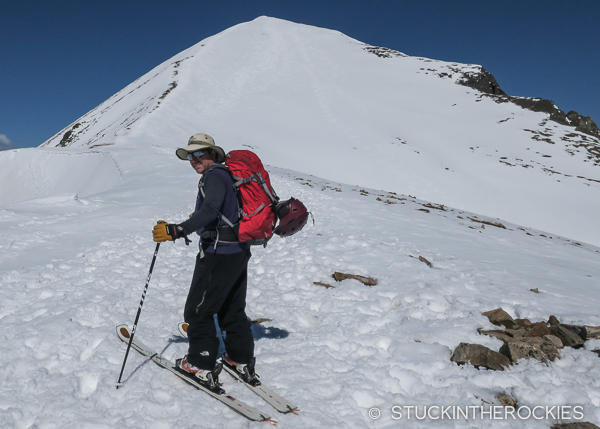 Scott Martin skins up the East Ridge of Quandary Peak