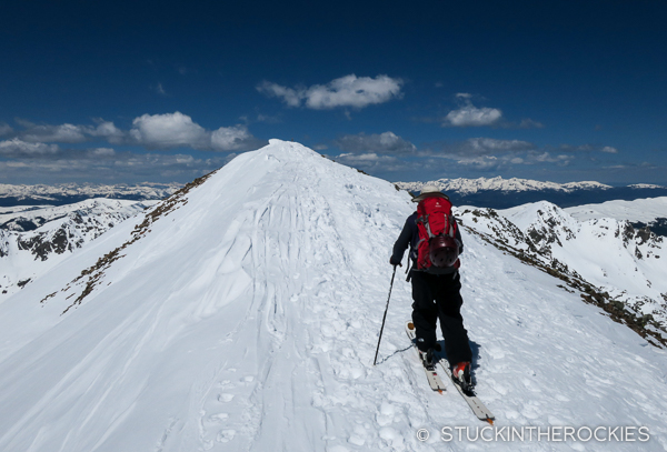 Topping out on Quandary Peak