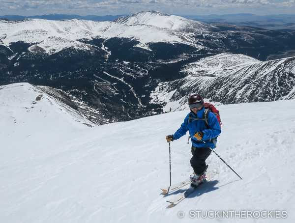 Scott Martin ready to ski Quandary Peak