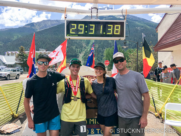 At the finish rock in Silverton