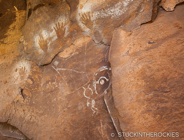 Ancient petroglyphs in Salt Creek, Canyonlands National Park