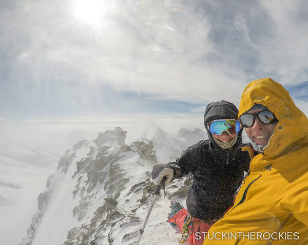 Christy and Ted Mahon on the summit of the Hinter Fiescherhorn