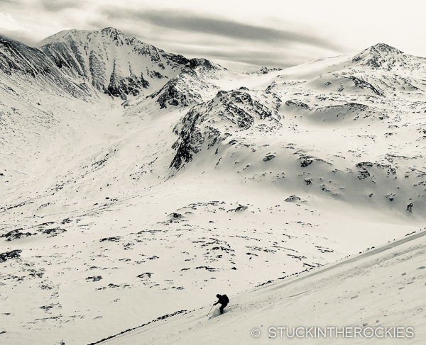 Ted Mahon skiing down North Star Peak