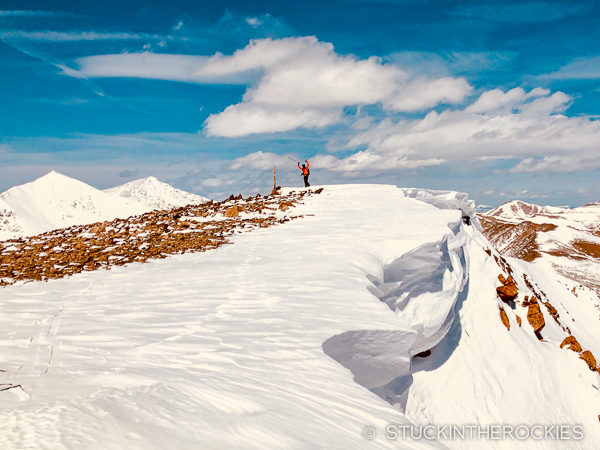 Ted Mahon on the summit of Argentine Peak