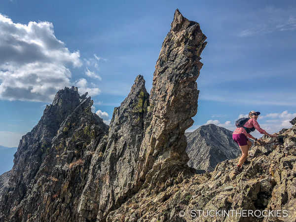 Christy Mahon on the Tenmile Traverse