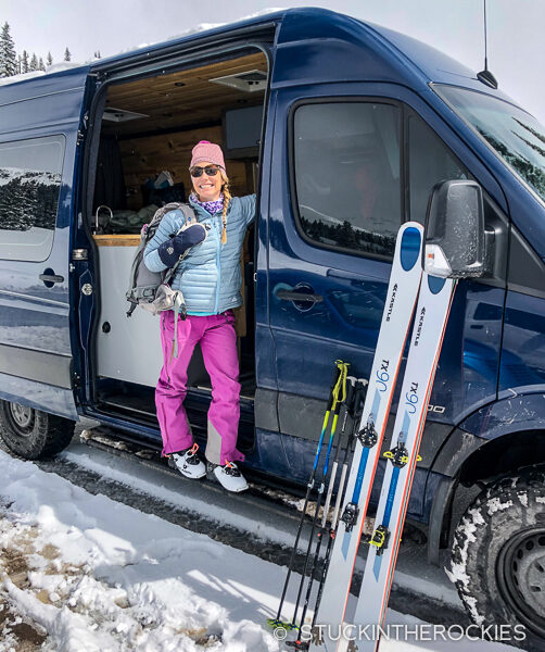 Spring skiing on Red Mountain Pass with Aspen Custom Vans