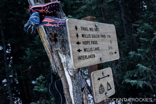 Hiking up to ski Mount Blaurock