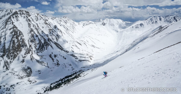 Christy Mahon skis Rinker Peak