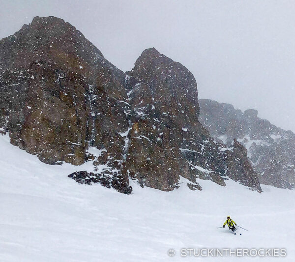 Ted Mahon skiing U.S. Grant Peak