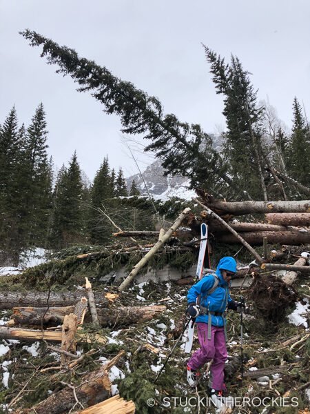 Christy Mahon crosses avalanche debris