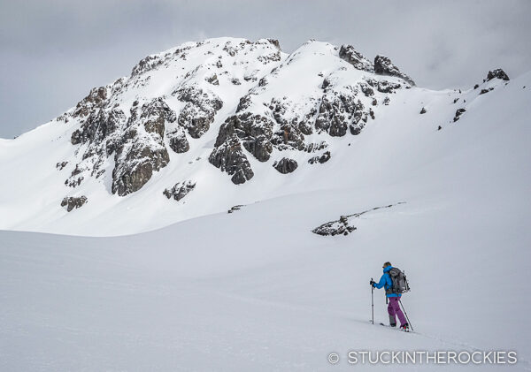 Christy Mahon on approach to U.S. Grant Peak.