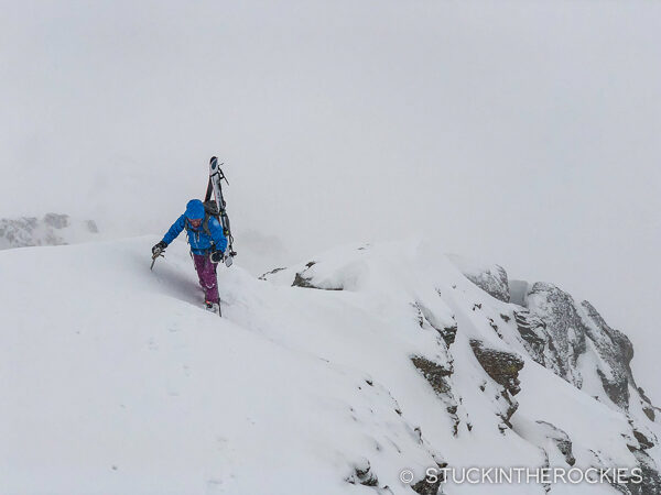Christy on the summit of U.S. Grant Peak