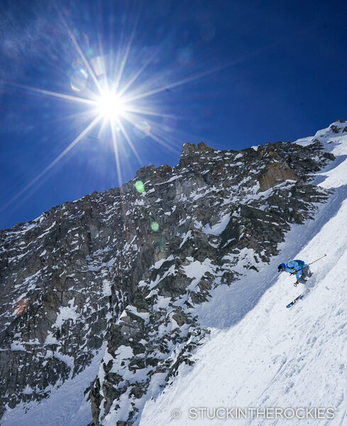 Mike Arnold skiing Willow Peak